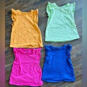 Next Multicolor 4-Pack Vests /  Ruffle Sleeve Tops 3-4Y